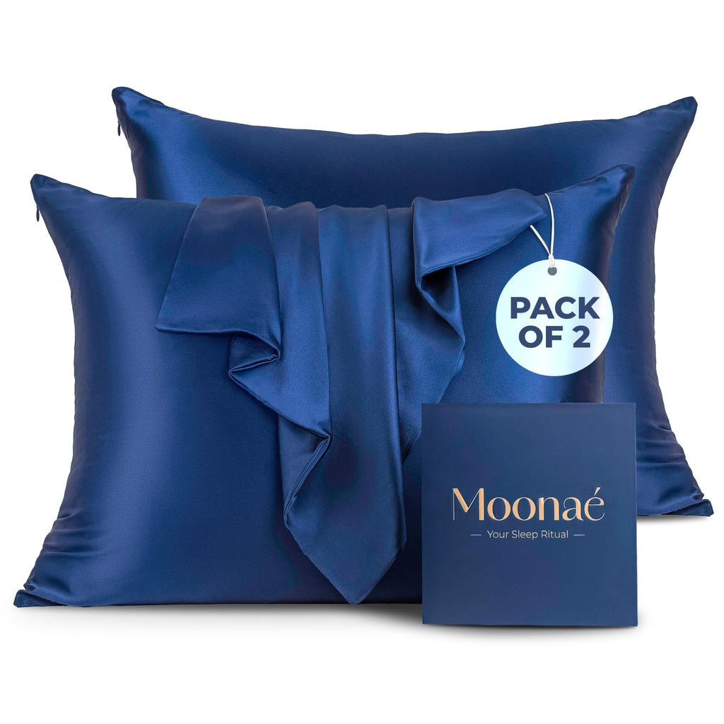 Mulberry Silk Pillowcase – Pure Silk Pillow Cover for Healthier Hair & Smoother Skin – Soft, Breathable and Temperature-Regulating, Luxurious Silk Case Colors Champ-S